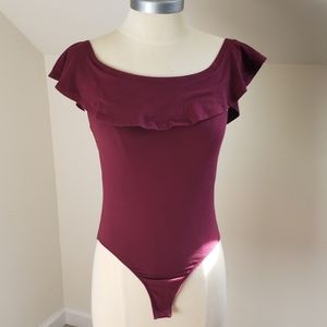Maroon body suit